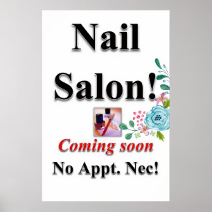 Póster Pósteres de Salón Barbería Salón de Uñas