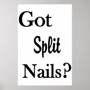 Póster Pósteres de Salón de Barbería ¿Tienes uñas rotas?