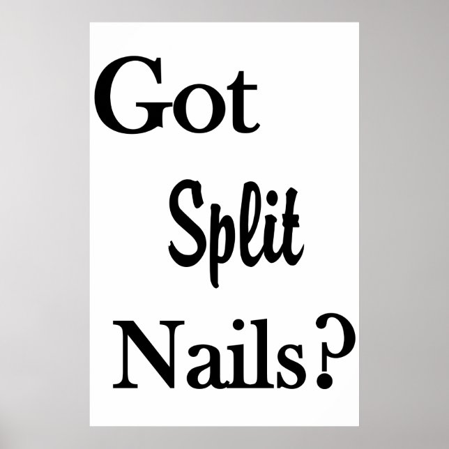 Póster Pósteres de Salón de Barbería ¿Tienes uñas rotas? (Frente)
