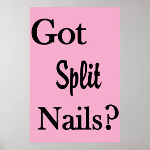 Póster Pósteres de Salón de Barbería ¿Tienes Uñas Rotas?