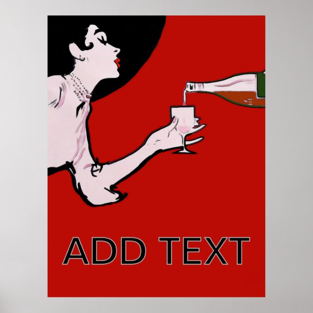 Póster Pósteres de Señora de Vino Antiguo (Frente)