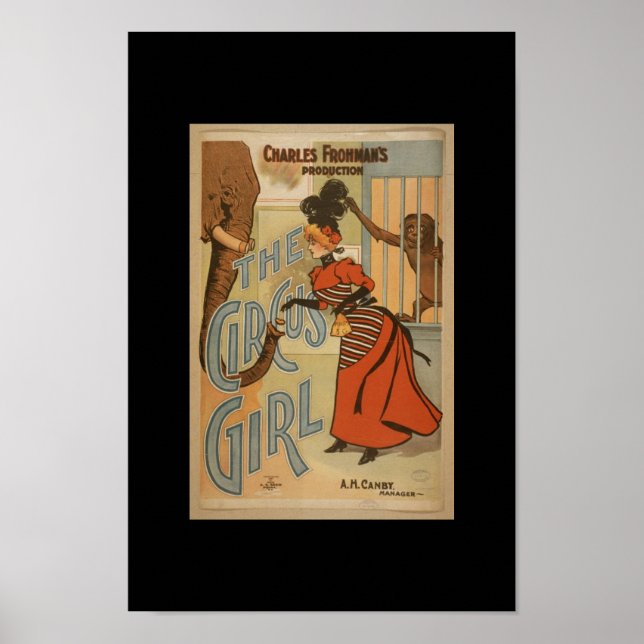 Póster Pósteres de teatro antiguos la chica del circo (Frente)