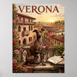 Póster Pósteres de viaje antiguos Romance de perro en V