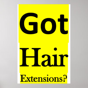 Póster Pósteres para Salón de Barbería ¿Tiene Extensiones