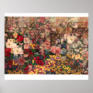 Póster posterposter del diseño del edredón de la acuarela