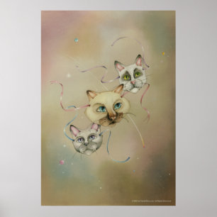 Póster Posters, Bella Artes - Máscaras siamesas para gato