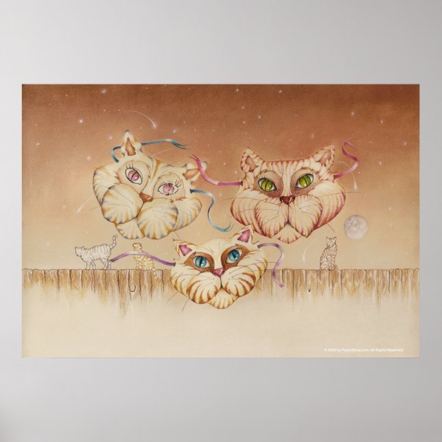 Póster Posters, Bella Artes - Tabby Road (gatos) (Frente)