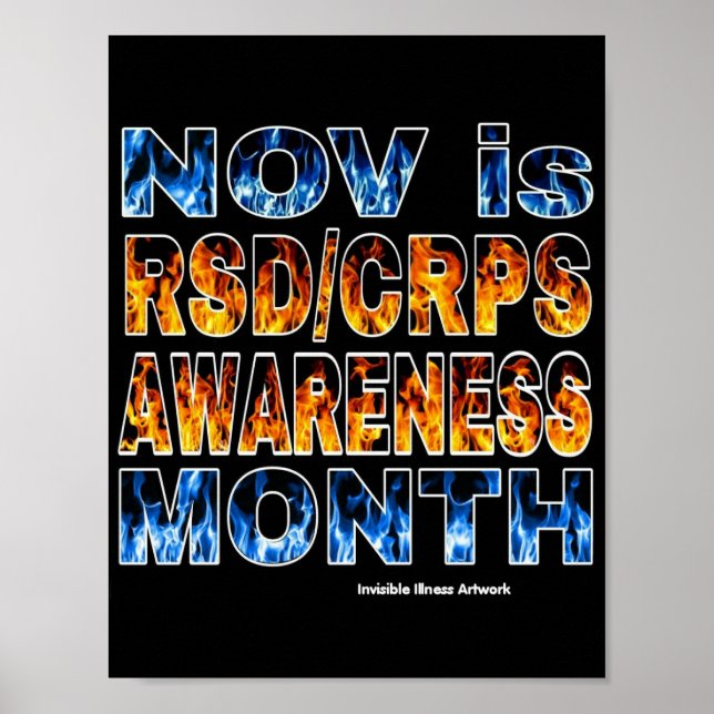 Póster POSTERS...RSD/CRPS - Naranja y azul (Frente)
