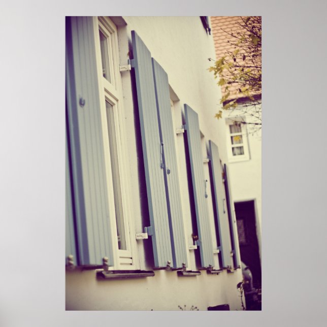 Póster Postigos azules (Frente)