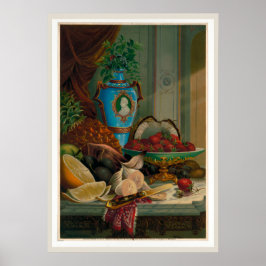 Póster Postre. Cromolitografías; huellas de vida residual