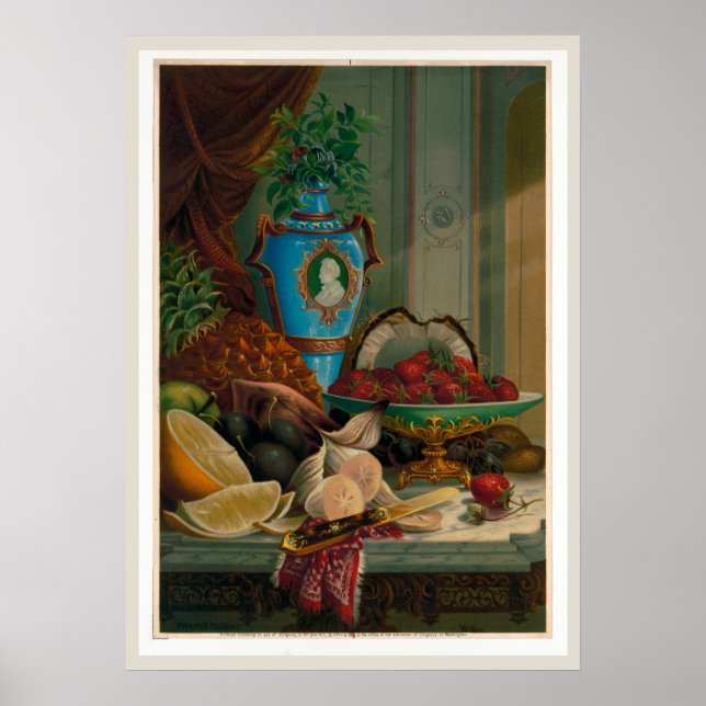 Póster Postre. Cromolitografías; huellas de vida residual (Frente)