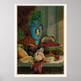 Póster Postre. Cromolitografías; huellas de vida residual