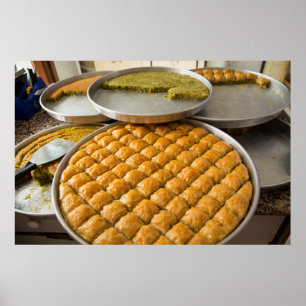 Póster Postre De Baklava En El Mercado