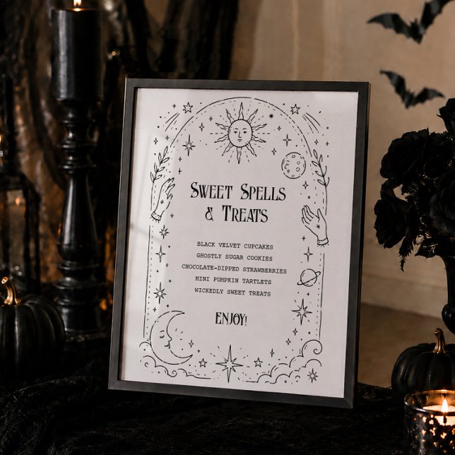 Póster Postre de Despedida de Soltera de Halloween Celest (Subido por el creador)