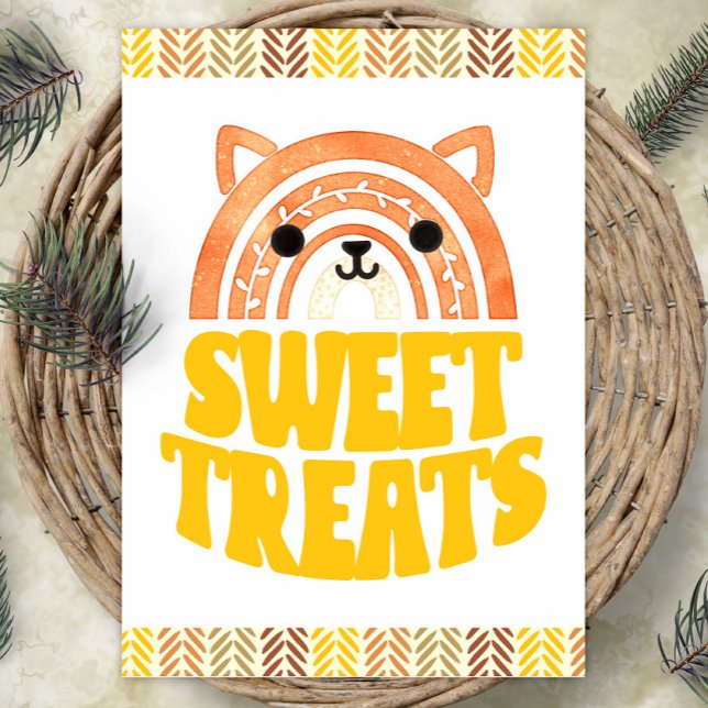 Póster Postres de cumpleaños Boho Woodland Fox 5x7 dulces (Subido por el creador)