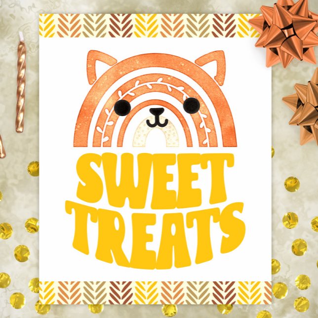 Póster Postres de cumpleaños Boho Woodland Fox 8x10 (Subido por el creador)