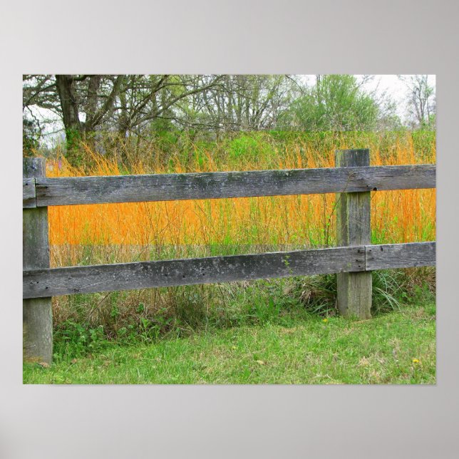 Póster Posts antiguos de la cerca (Frente)