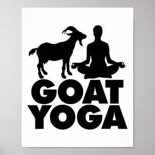 Póster Postura de Yoga de Loto Cabra Yoga _1