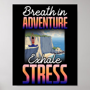 Póster Postura de Yoga Namaste Respiración en Aventura Ex