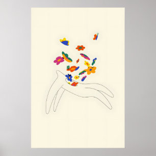 Póster Posvida Japonesa Abstracta Bauhaus Fórmula Moderna