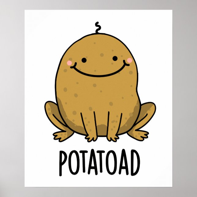 Póster Potatoad Funny Potato Toad Pun (Frente)