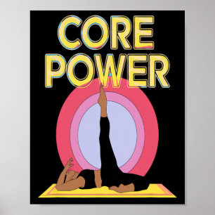 Póster Potencia central Abs Fuerza Yoga Pilates Estabilid