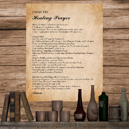 Póster Potente Oración de Curación del Padre Pío