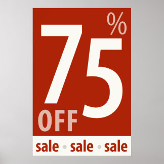 Póster Potente Rótulo 75% OFF VENTA - poster de ventas mi