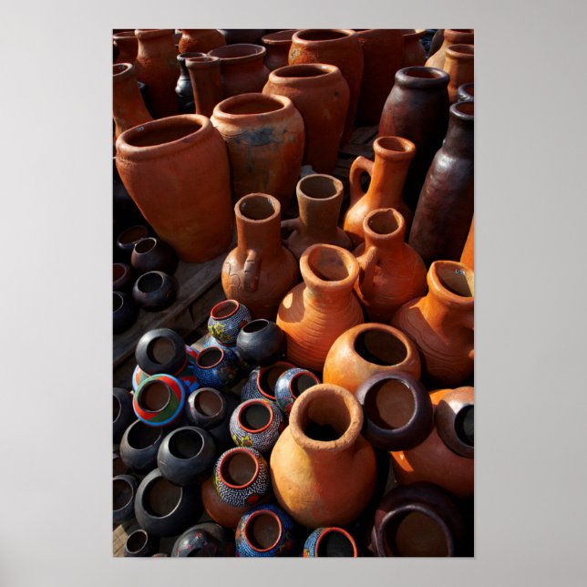 Póster Potes de arcilla, Hazyview, Mpumalanga, Sudáfrica (Frente)