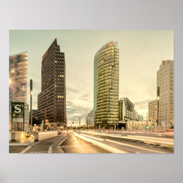 Póster Potsdamer Platz en Berlín, Alemania (Frente)