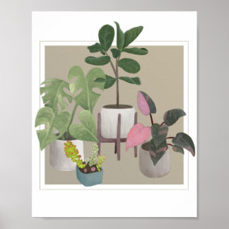 Póster Potted Houseplants