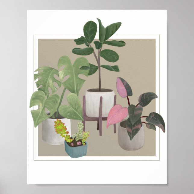 Póster Potted Houseplants (Frente)