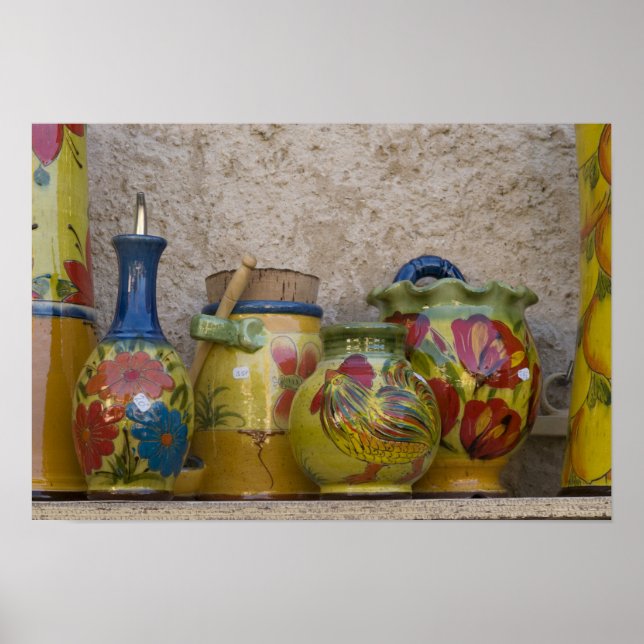 Póster Pottery, Moustiers-Sainte-Marie, Provence, (Frente)