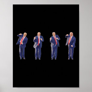 Póster Potus 45 Danza del presidente Donald Trump 47° Est
