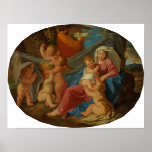 Póster Poussin - El Descanso En La Huida A Egipto