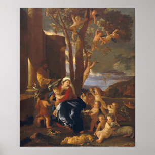 Póster Poussin - El Descanso En La Huida A Egipto