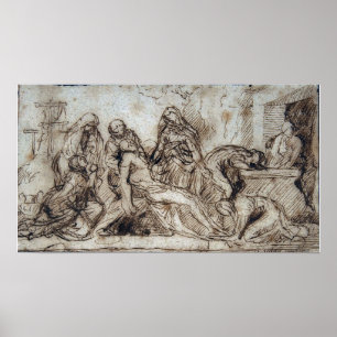 Póster Poussin - El entierro