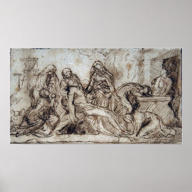 Póster Poussin - El Entombment (Frente)