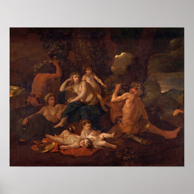Póster Poussin - Infancia de Baco (Frente)
