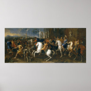 Póster Poussin - La caza de Meleagro