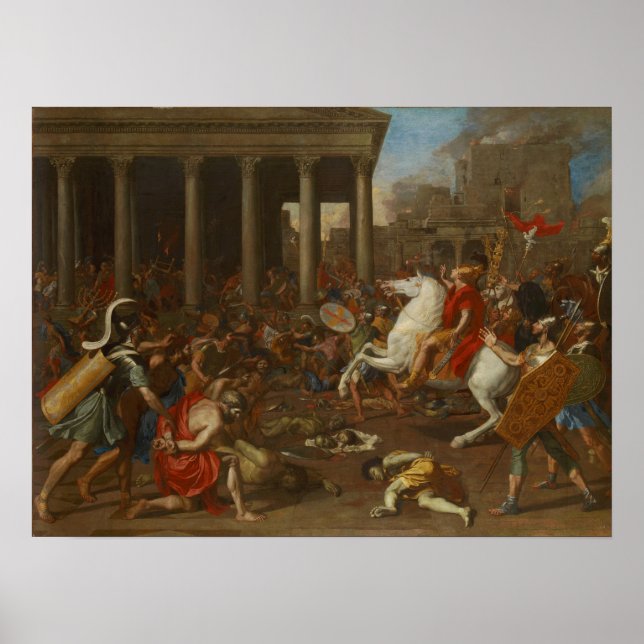 Póster Poussin - La Conquista De Jerusalén Por El Emperad (Frente)