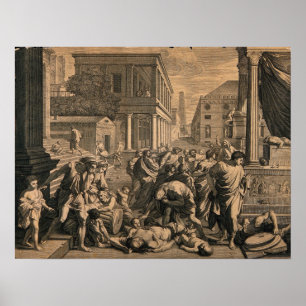 Póster Poussin - La Plaga De Los Filistines En Asdod