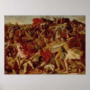 Póster Poussin - La victoria de Josué sobre los amalecita