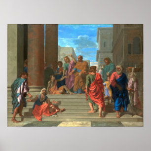 Póster Poussin - Los Santos Pedro Y Juan Curando La Lame.