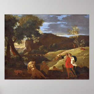 Póster Poussin - Midas Pan Y Pastores