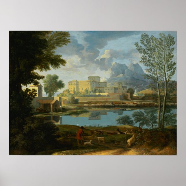 Póster Poussin - Paisaje francés (Frente)