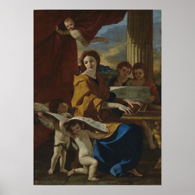 Póster Poussin - Santa Cecilia (Frente)