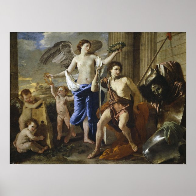 Póster Poussin - Triunfo De David (Frente)