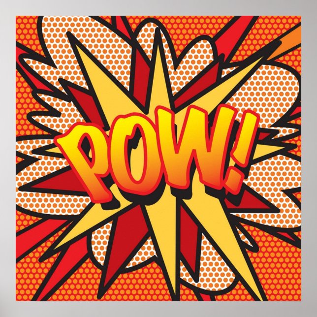 Póster POW Comic Book Pop Art Diversión a la moda (Frente)
