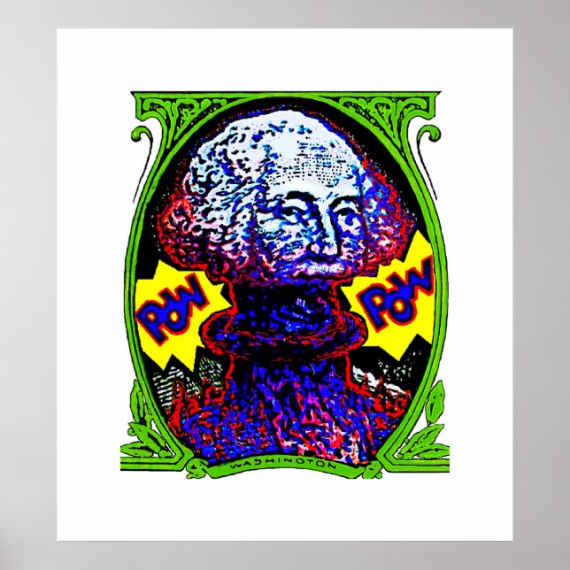 Póster ¡POW! El dinero explota POSTER Fondo blanco barato (Frente)